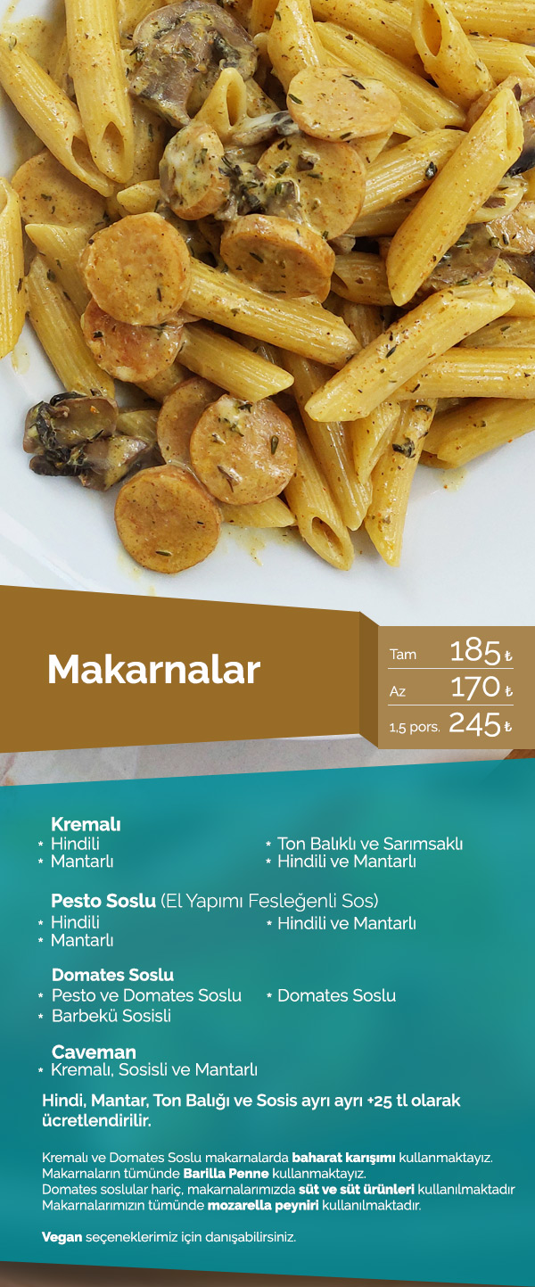 Makarnalar Sanremo Menu